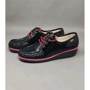 SAS Bounce-C Cherry Comfort Shoes Womens Size 8 1/2 Black Leather